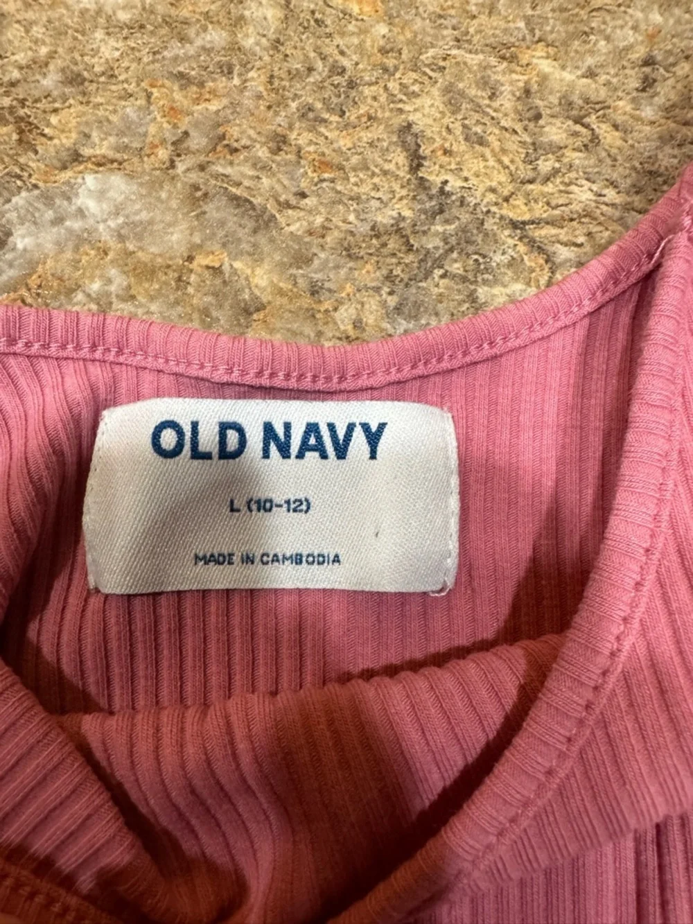 Old Navy Girls Ribbed Long Sleeve Dress Pink – Size L (10/12)